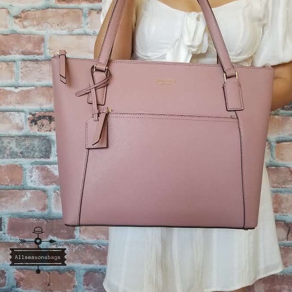 kate spade Handbags - Kate spade LARGE Cameron pocket tote solid PEONY